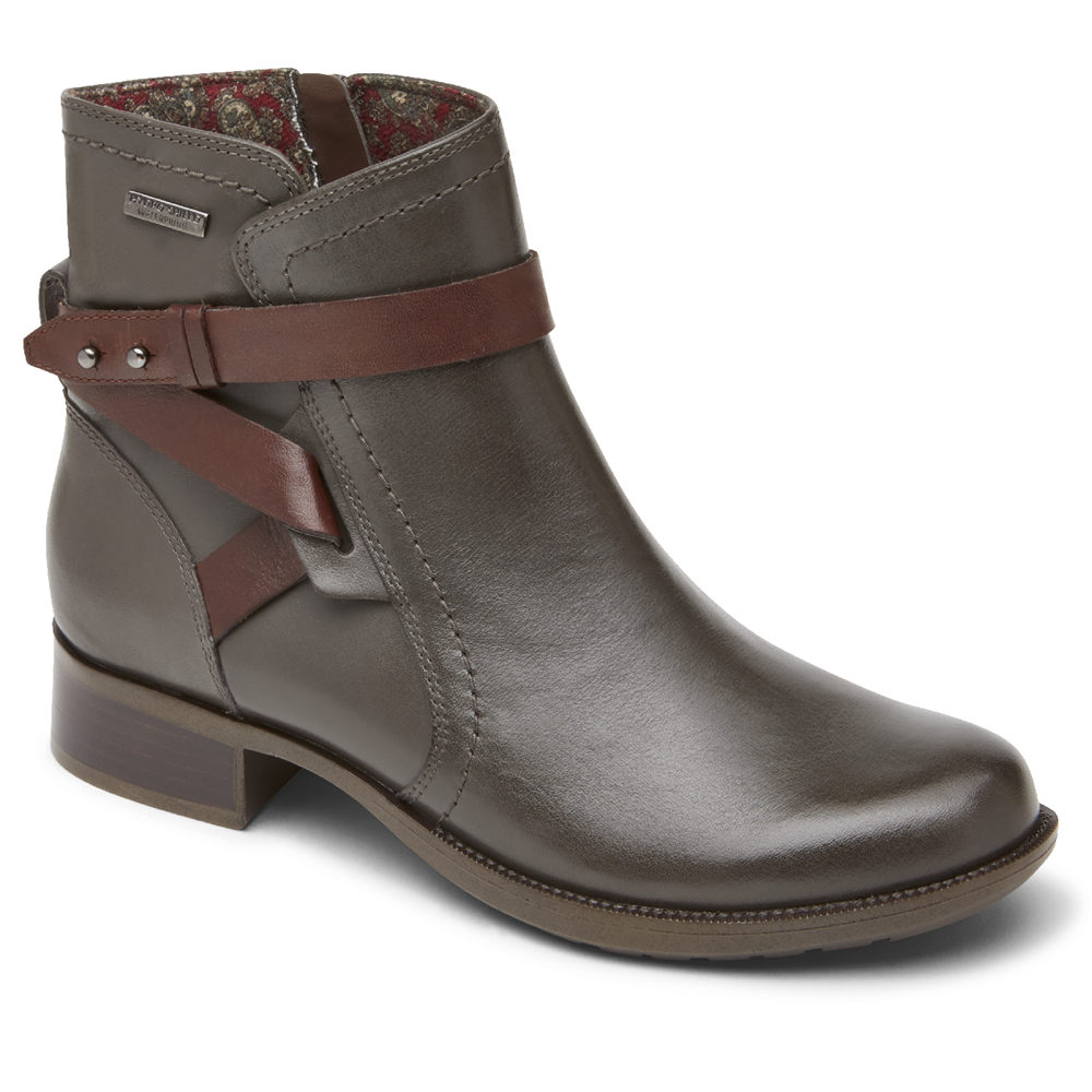 Botas Rockport Mulher Cinzentas - Copley Waterproof Strap - 52874CDAE